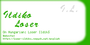 ildiko loser business card